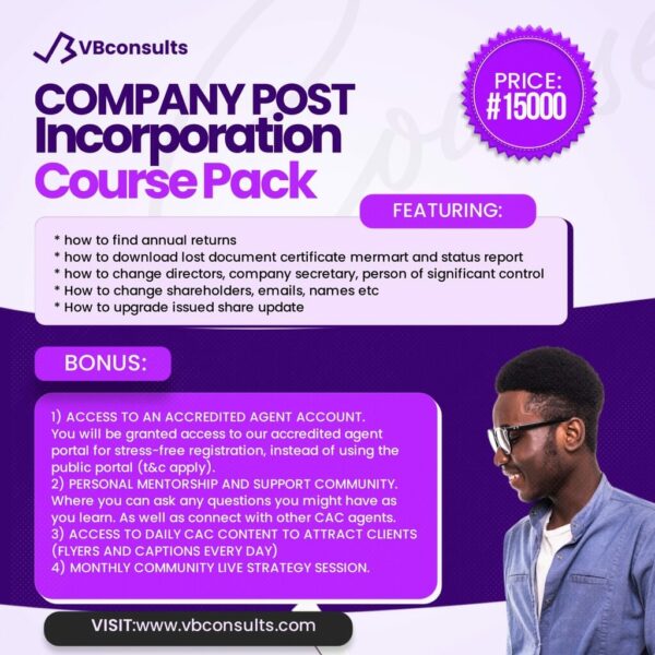 Company Post Incorporation Course